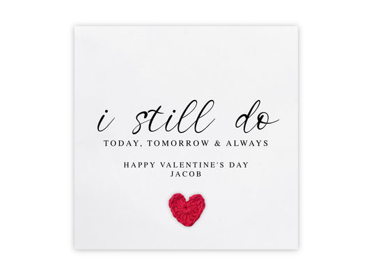 Personalised Happy Valentines Day card, husband valentines card, boyfriend valentines card, girlfriend valentines card, romantic, poem