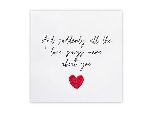 Anniversary Card For Husband, Wife Anniversary Card, Boyfriend Anniversary Card, Girlfriend, Love Song, Valentine