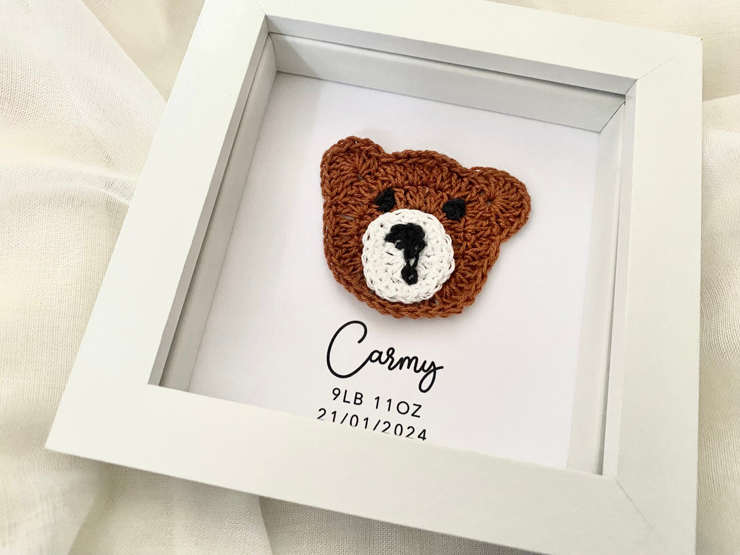 New Baby Gifts, Baby Boy Gift, Gifts For Newborn, 1st Birthday gift, Frame, Welcome baby bear, Baby Frame, Personalised Keepsake Nursery,