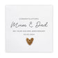 50th Anniversary Card, Golden Wedding Anniversary, Gold, Happy 50th Wedding Card, Card For Mum & Dad  Couple, Parents