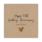 50th Anniversary Card, Golden Wedding Anniversary, Gold, Happy 50th Wedding Card, Card For Mum & Dad  Couple, Friends,