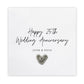 25th Silver Anniversary Card, Golden Wedding Anniversary,Silver, Happy 25th Wedding Card, Card For Friends  Couple, Parents