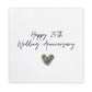 25th Silver Anniversary Card, Golden Wedding Anniversary,Silver, Happy 25th Wedding Card, Card For Friends  Couple, Parents